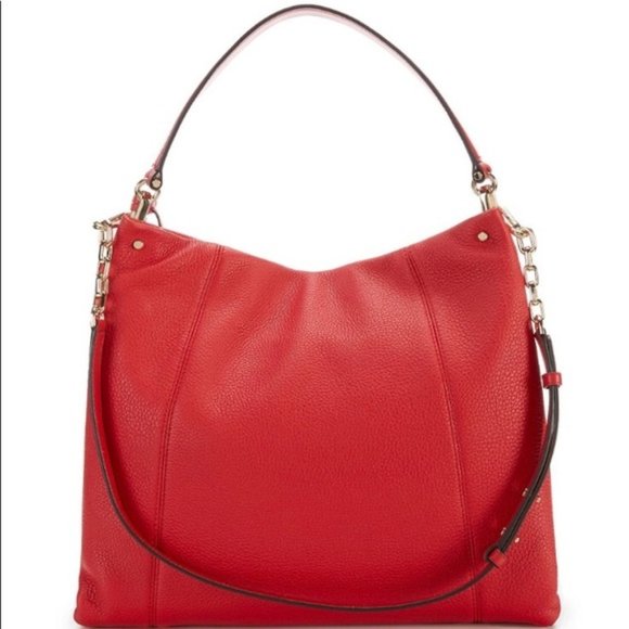 Michael Kors Red Leather Hobo Bag - Picture 3 of 5